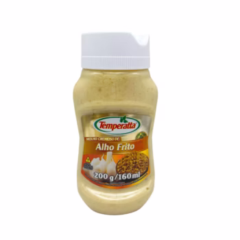 Molho cremoso de alho frito Temperatta para acompanhamento de petiscos.