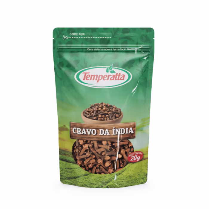Cravo da Índia inteiro Temperatta em embalagem Stand Up Pouch 20g.