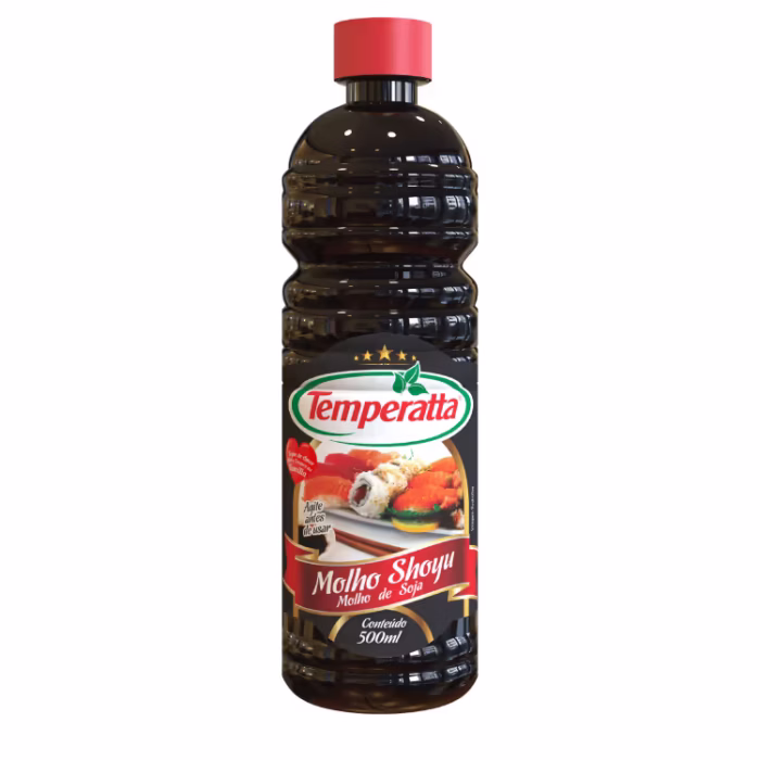 Molho Shoyu Temperatta 500ml para uso profissional e bares