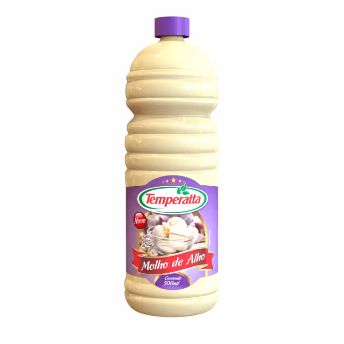 Molho de alho Temperatta 500ml Molho de alho Temperatta embalagem econômica 500ml para restaurantes.