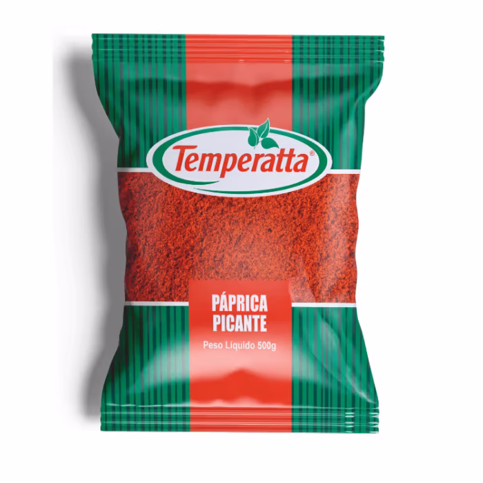 Páprica Picante Temperatta 500g Páprica picante pura Temperatta 500g tempero intenso para receitas profissionais.